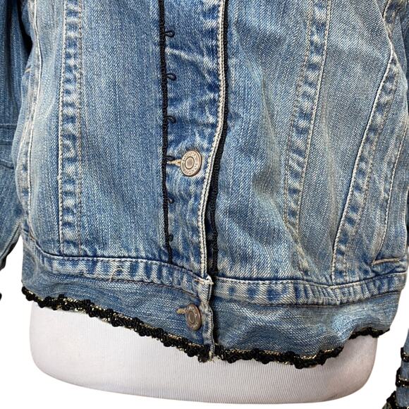 Sonoma Upcycled Lace Up Back Craft Jean Jacket - Picture 7 of 16